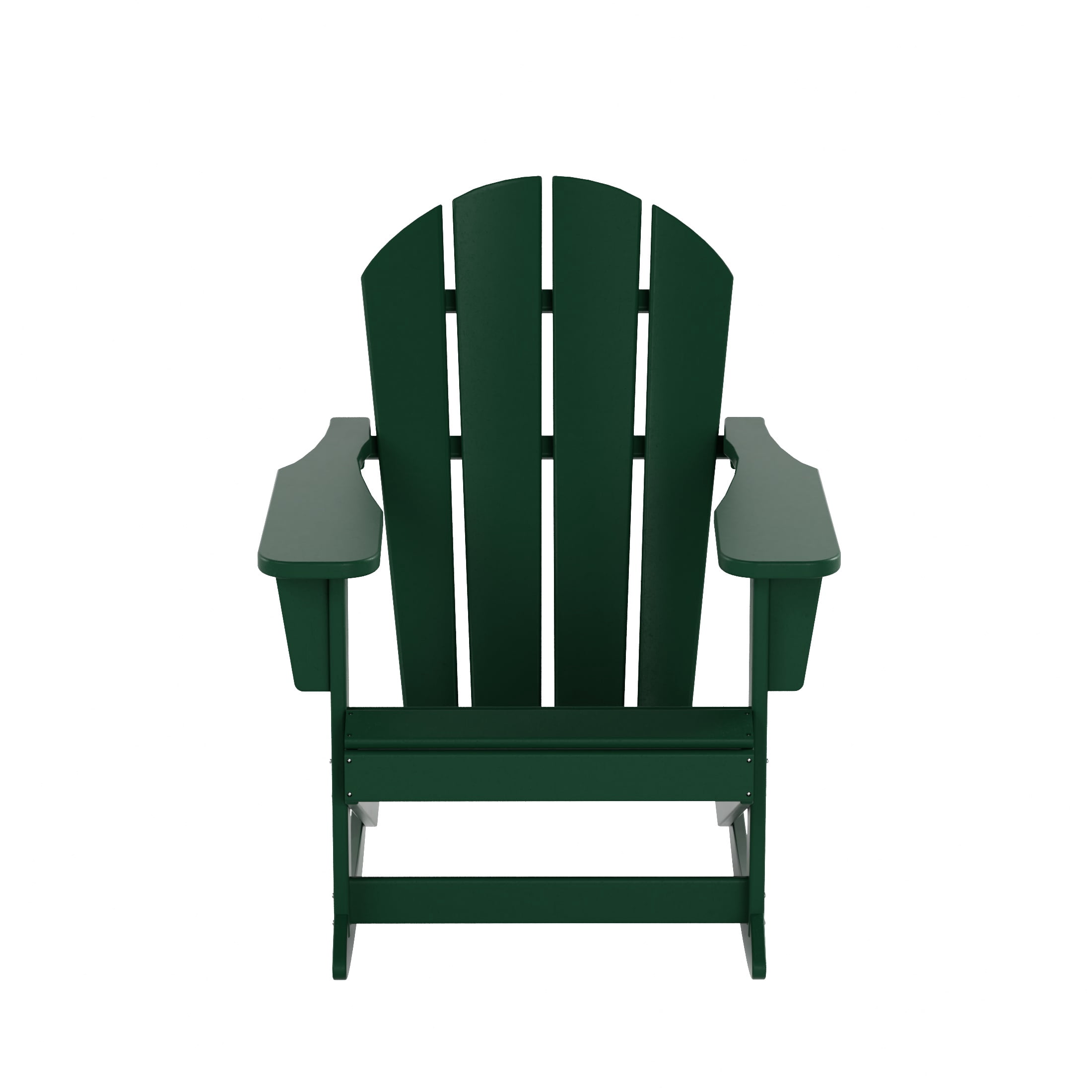 WestinTrends Malibu Outdoor Patio Porch Rocking Adirondack Chair (Set of 4), Dark Green