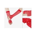 thumbnail image 3 of INSPIRE CHIC Women's Long Elastic Mesh Gloves Rhinestone 80s Cosplay Net Half Finger Sleeves for Female Halloween Party Dance Costume Red, 3 of 6