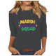 thumbnail image 2 of Xuyuer Carnival Celebration Printed Tee - Ladies' Casual Round Neck 3/4 Sleeve Loose T-Shirt for Festival Parades, Costume Parties, Colorful Street Style Wear & Masquerade Themed Outfits, 2 of 5