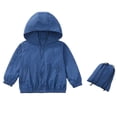 thumbnail image 2 of Maqroz Toddler Outerwear Ultra Lightweight Packable Hooded Jacket Kids Summer Sun Protection Windbreaker Crinkle Nylon Shell Youth Travel Pocket Pouch Active Coat Size 3-12 Years, 2 of 8