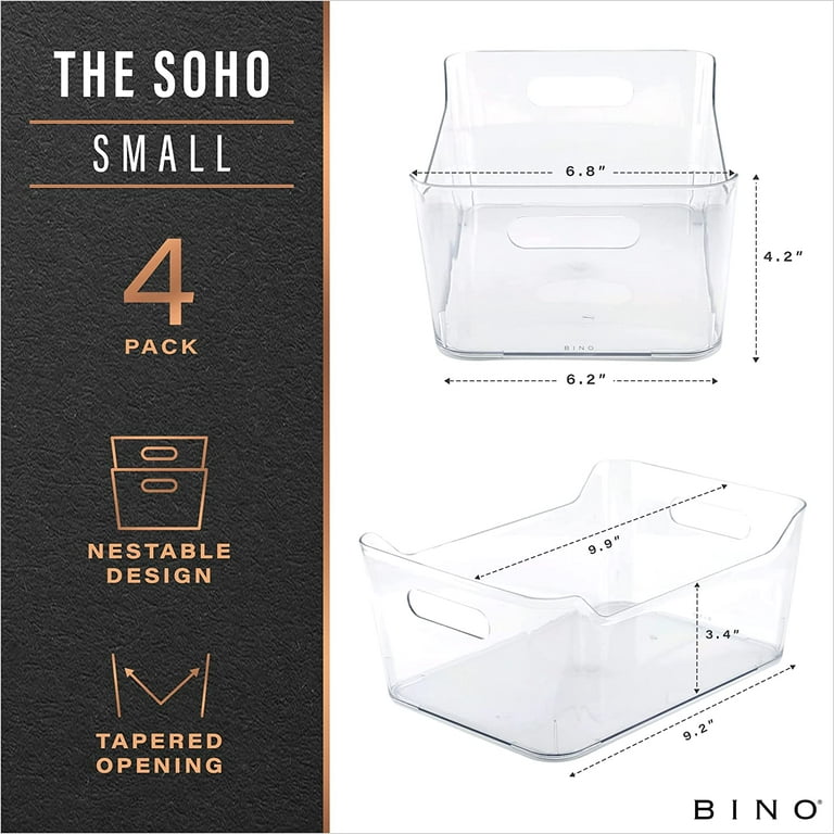 Bino Plastic Organizer Bins X-Small - 4 Pack The Soho Collection