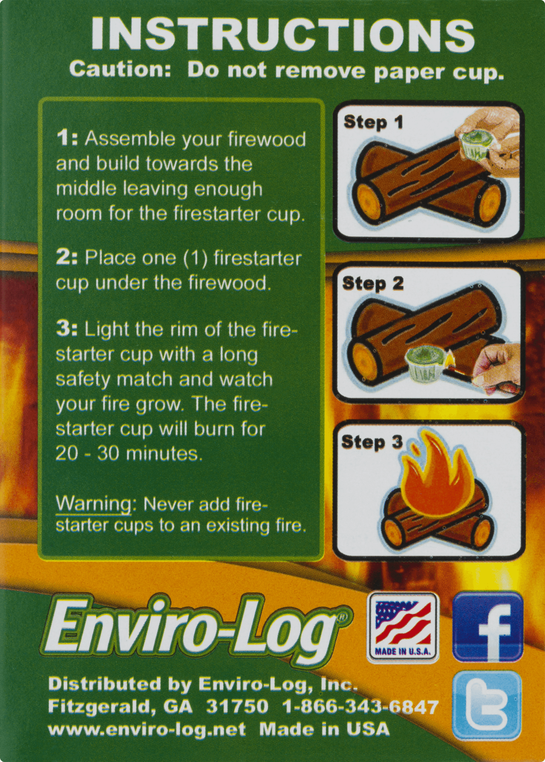 Fleming Sales Fleming 10008 Sales Enviro Log Fire Starter-24 Count