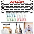Space Saving Hangers Hangers 20Pack, Sturdy Plastic Space Saver Hangers for Heavy Clothes