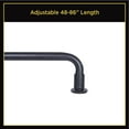 thumbnail image 3 of Lunar Complete Blackout Room Darkening Steel Wrap Rod, 48-86" Adjustable Length, 5/8" Dia., Black, 3 of 9
