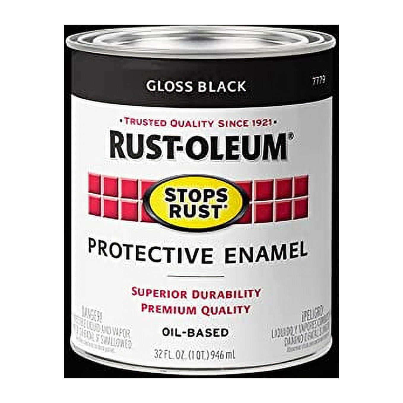 Rust-Oleum Stops Rust Indoor and Outdoor Gloss Black Rust Prevention Paint 1 qt.