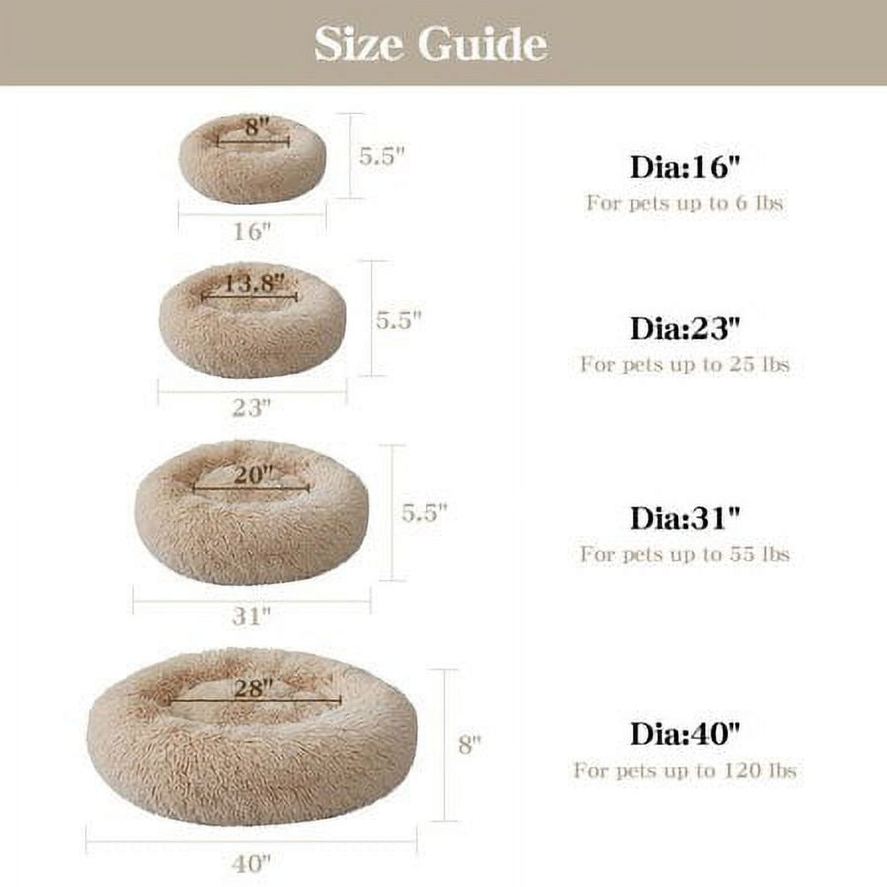 Lucky Monet Round Plush Pet Bed, 16" x 16", Red photo 4