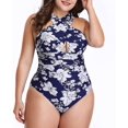 thumbnail image 2 of Women's Swimsuits One Piece Tummy Control Front Cross Backless Swimsuit Bathing Suit, 2 of 5