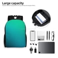 thumbnail image 6 of Haiem Green Turquoise Teal Backpack - Stylish and Durable 15-inch Laptop Backpack with Waterproof Oxford Fabric, 6 of 8