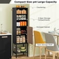 thumbnail image 2 of GVN 57 Inch Narrow Bathroom Tower with 1 Door and 4 Shelves, Tall Storage Unit for Laundry Room Toilet Small Space, Black, 2 of 3