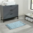 thumbnail image 2 of Jean Pierre Ricardo Cotton Fringe 21 x 34 in. Bath Rug, Light Blue, 2 of 7