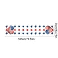 thumbnail image 3 of D American Independence Day Table Runner Flag and Star Patterns Pattern D 72.83X13.78 Inches Holiday Party Table Decorations Polyester, 3 of 6