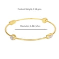 thumbnail image 4 of Estele Jewellery Pulsera Para Mujer Chapada En Oro Y Rodio Elegante Pulsera Tipo Brazalete De Tamaño 2:4 Con Cristales Austriacos Blancos Para Mujer-251-2Tnwe Br, 4 of 5