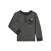 easy-peasy Baby and Toddler Boy Long Sleeve Henley Tee, Sizes 12 Months-5T