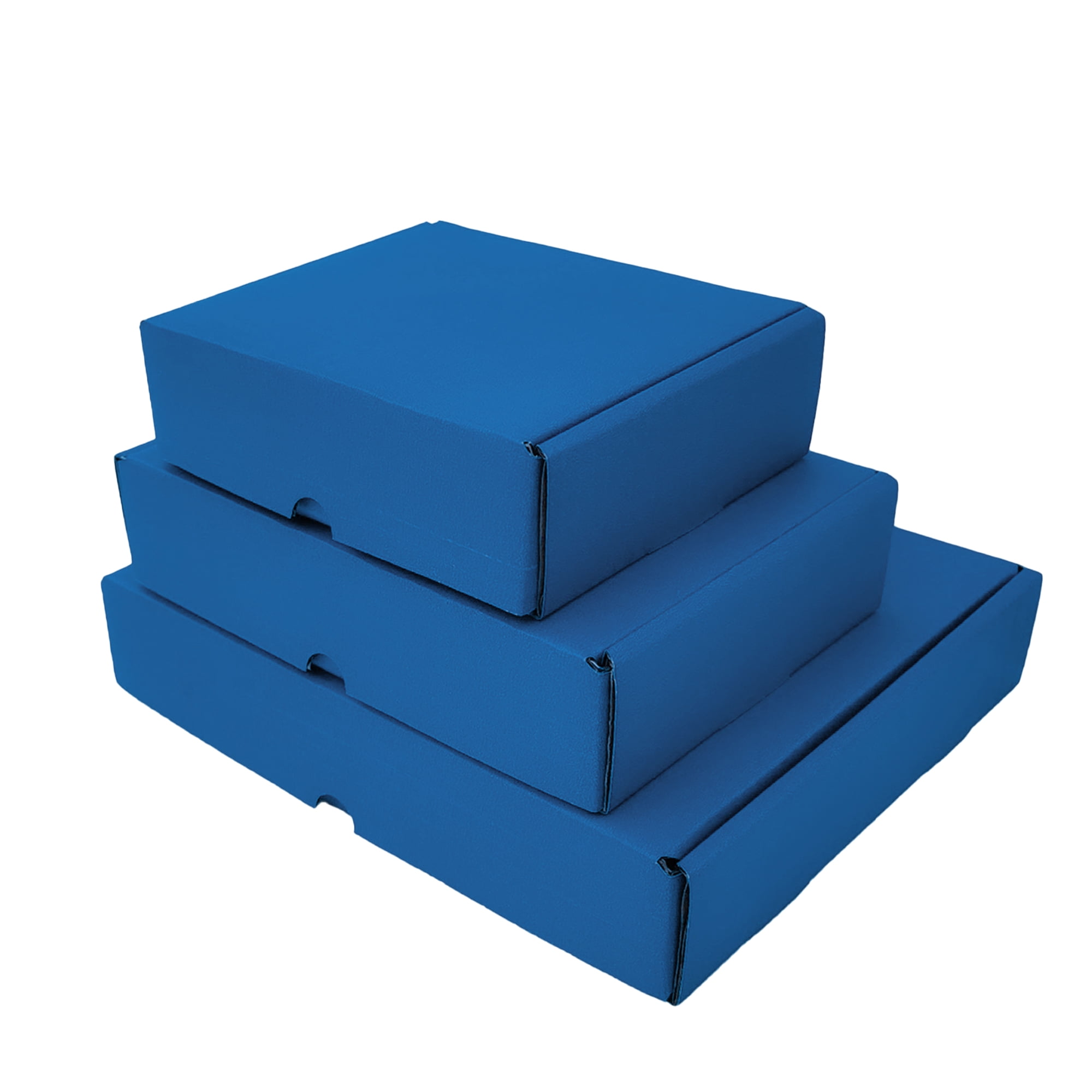 Ucanpack 50 Pcs Corrugated Cardboard Mailer Box, Made In USA- Blue Literature Mailer, 7x7x3" Storage Box, Small Business Essentials, Heavy Duty Moving Boxes