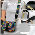 thumbnail image 5 of ZUXONGSY Black Cat Galaxy Planet Print Shoulder Bag for Women Mini Crossbody Travel Purse Trendy Satchel with Adjustable Wide Strap for Shopping Business, 5 of 7