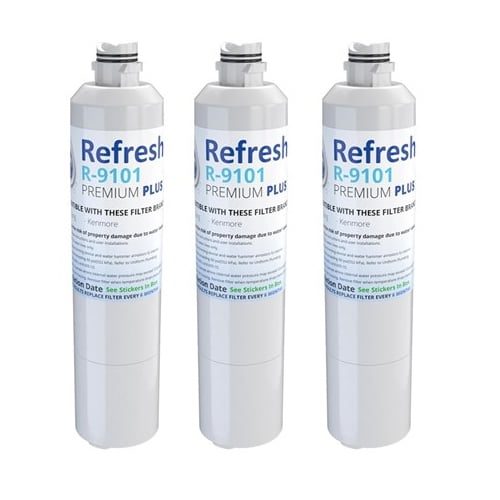 Refresh Water Filter 3 Pack Fits Samsung RF28HDEDBSR/AA Refrigerators 