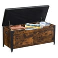 thumbnail image 5 of KOKEBREN Storage Bench,39.4" Retro Wooden Storage Chest with 2 Safety Hinges, Loads 300 lb,Storage Ottoman Bench for Bedroom Entryway Living Room,Rustic Brown, 5 of 5