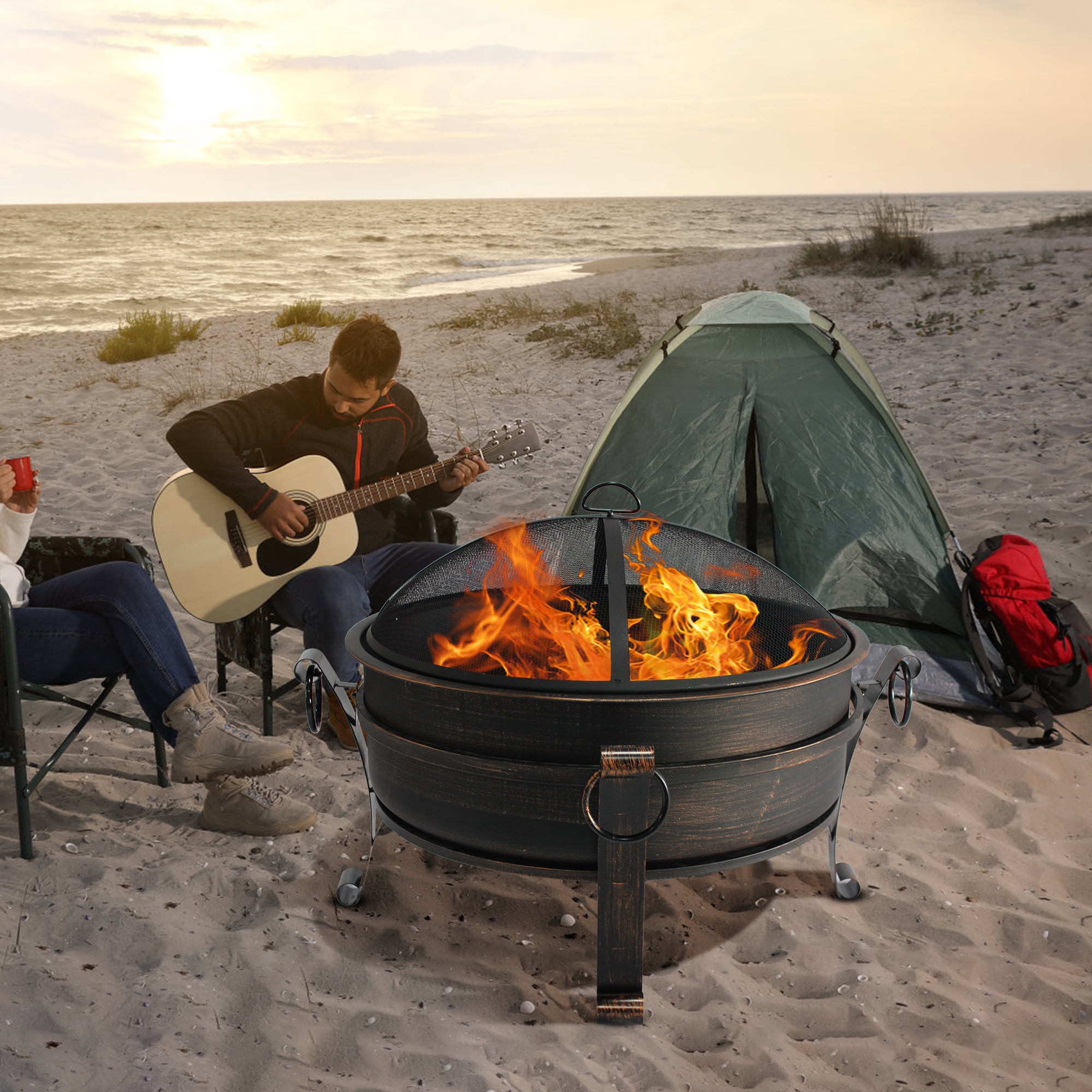 MistMo 30IN Outdoor Fire Pit