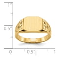 thumbnail image 7 of 14K Yellow Gold Ring Band Signet 9.0x10.5mm Open Back Men's, Size 8, 7 of 7