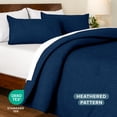 thumbnail image 3 of Bare Home Down Alternative Comforter Set - 3-Pieces - All Seasons - Queen, Heather Dark Blue, 3 of 5