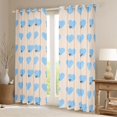 thumbnail image 2 of Feelyou Blue Love Heart Blackout Curtains Set of 2 (52x84 Each) for Child, Cute Ribbon Bowknot Window Curtains, Dreamy Princess Bow Curtains and Drapes, Blackout Curtains Room Decor, 2 of 6