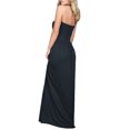 thumbnail image 2 of Summer Strapless Off the Shoulder Solid Color Women Long Party Maxi Dress with Pocket, 2 of 2