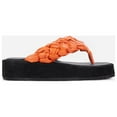 thumbnail image 2 of Anuirheih Womens Flip Flops Wedges Sandals for Women Wedge Flip Flops Comfort Chunky Thong Sandals Wedge Heels for Women(Orange), 2 of 6