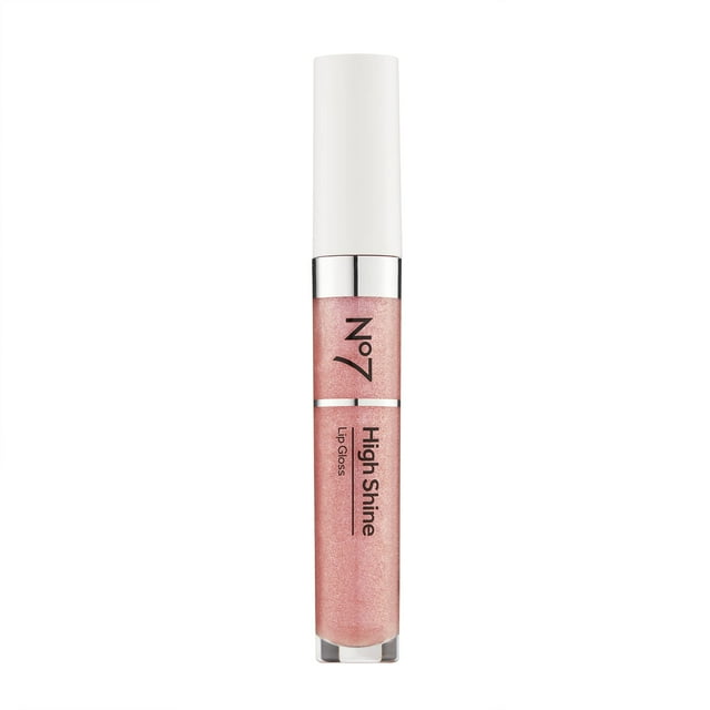 Brillo de labios No7 High Shine Pink Slip, hidratante, 8 ml