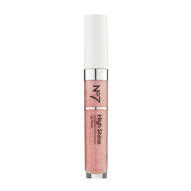 Brillo de labios No7 High Shine Pink Slip, hidratante, 8 ml