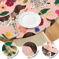 thumbnail image 4 of Dogs with Pioneer Flower Round Fitted Tablecloth with Elastic Edge,Dining Table Cover Waterproof,Outdoor Round Tablecloth for Camping,Dining,Indoor and Outdoor, 4 of 7