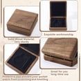 thumbnail image 4 of Wood Commemorative Coin Boxes Coin Display Boxes Square Coconut Brown 103.5x102.5x39.5mm Inner Diameter: 66x15mm, 4 of 6