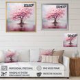 thumbnail image 4 of Designart "Pink Cherry Blossom love expression III" Floral Canvas Art Print, 4 of 5