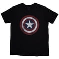 thumbnail image 1 of Marvel Comics T-Shirt Adulte Captain America avec Bouclier Usé, 1 of 2