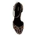 thumbnail image 3 of YDN Women Platform Open Round Toe Sandals Buckle Two Strap Stiletto High Heels Sexy Party Dressy Shoes Size 7 Leopard Studded, 3 of 3