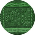 thumbnail image 1 of Ahgly Company Indoor Round Oriental Emerald Green Traditional Area Rugs, 5' Round, 1 of 4