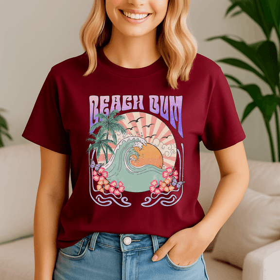 Beach Bum Sunset Summer Shirt,Summer Beach Tee,Summer Vibes,Summer Girl,Hello Summer,Summer Vacation Tshirt