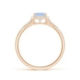 thumbnail image 2 of ANGARA Natural 1 ct Tanzanite Criss Cross Ring with Diamond Halo in 14K Rose Gold for Women (Size-7x5mm) | December Birthstone, Anniversary, Jewelry Gift for Women | Natural Tanzanite Ring, 2 of 9