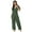 Green, variant on Short Sleeve Full Leg Printed Rayon Jumpsuit - Women's Stylish Jumpsuit