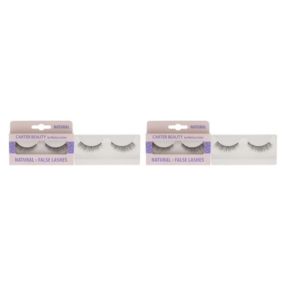 Carter Beauty False Lashes - Natural - Pack of 2 , 1 Pair Eyelashes