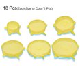 thumbnail image 3 of Unique Bargains Silicone Stretch Lids, 18Pack 6Sizes Round Container Lid for Food Cover 3Color, 3 of 6