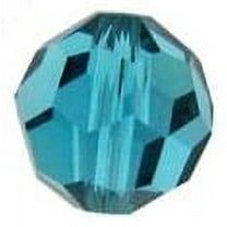 Swarovski Round Crystal Beads Item #5000 Indicolite Color 6mm Size - 36 Pieces