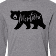 thumbnail image 4 of Inktastic Montana Black Bear Silhouette Long Sleeve T-Shirt, 4 of 5