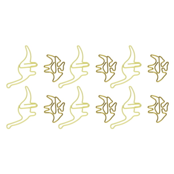 Clips De Papel, Forma De Pterosauria, 100 Piezas, Clips De Papel Con Forma De Material Metálico De Dinosaurio Amarillo Para Documentos