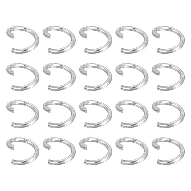 Unique Bargains 500Pcs Open Jump Rings, 5mm Stainless Steel O Rings, Split Rings Circle Clasp Connecting Ring for Jewelry Making