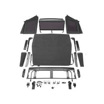 Rampage by RealTruck Trailview Softop | Vinyl, Black Diamond Color | 139335 | Compatible with 2018 - 2024 Jeep Wrangler JL 2-Door