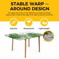thumbnail image 4 of St. Patrick's Table Cloths for 5 Foot Rectangle Tables, Lucky Shamrock Green Eucalyptus Floral Farm Wooden Patio Waterproof Elastic Fitted Tablecloths, Washable Rectangular Table Cover for Camping, 4 of 8