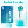 thumbnail image 5 of JUSTLET 74 fl oz Sports Water Bottle with Motivational Time Marker, Leakproof Lid & Sturdy Handle, Green Gradient., 5 of 7