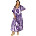 thumbnail image 5 of HAPPY BAY Women's Summer Loose Caftan Maxi Night Evening Gown Loungewear Dashiki House Dresses for Women 2X-3X Fabulous Grape_AC136, 5 of 5
