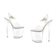 thumbnail image 3 of Ellie Shoes E-850-Brook 8" heel Wow! Womans Clear Sandal Clear / 11, 3 of 3