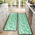 thumbnail image 4 of Kitchen Rugs Sets Of 2,Green Chicken White Hen Egg Pattern Anti Fatigue Kitchen Mat Rugs Non Slip Washable,Decorative Kitchen Floor Mats for Kitchen,Sink,Laundry,17"x47"+17"x47", 4 of 5